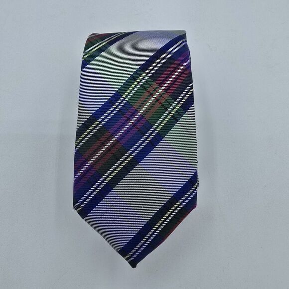 Men's Necktie New Green Blue Striped Penguin by Munsingwear Size 60 By 2.5 Inch - Picture 1 of 7